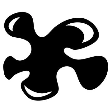 Splash, abstract shape, simple vector hand draw sketch doodle Stock Illustration