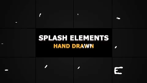 Splash Animated Elements Stock After Effects