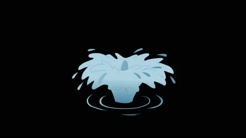 Splash animation 4K 29 fps Stock Footage 121633778