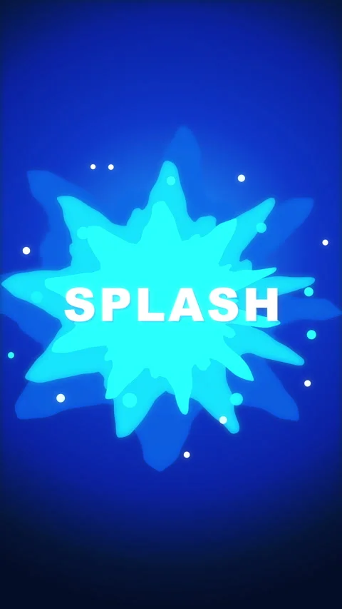 Splash animation blue drop liquid water motion graphic blue cyan shine Stock Footage 346553686