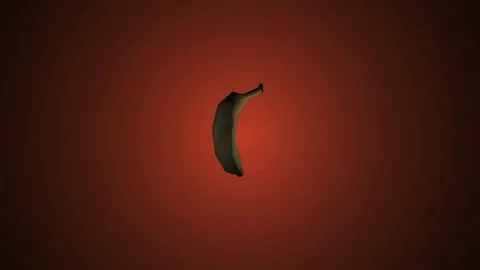 Splash of banan. 3D animation. Objects spinning. Stock Footage 109105784