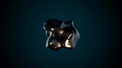 Splash of black liquid like oil, 3d render computer generated backdrop for Stock Footage 109147704