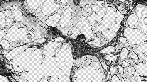 A splash of black viscous liquid2 Stock Illustration