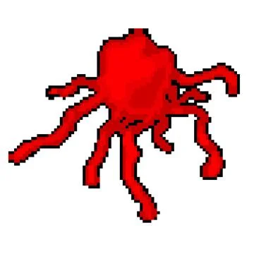 Splash blood splatter pixel art vector illustration Ilustración de archivo