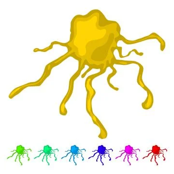 Splash blood splatter vector cartoon graphic Ilustración de archivo