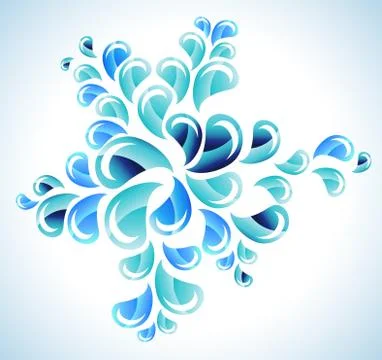 Splash blue background Stock Illustration