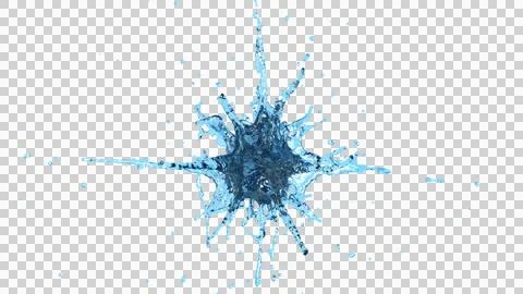 Splash of blue liquid Stock Illustration
