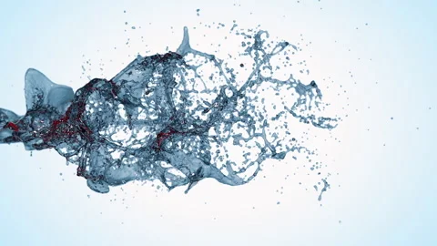 Splash of blue water Stock Footage 302893287