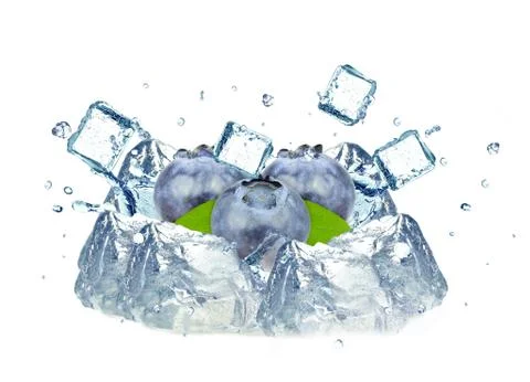 Splash blueberry Foto stock