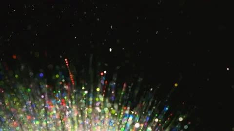 The splash of bright particles. slow motion Stock Footage 158498799
