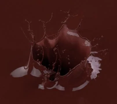 Splash of brownish chocolate Illustrazione stock