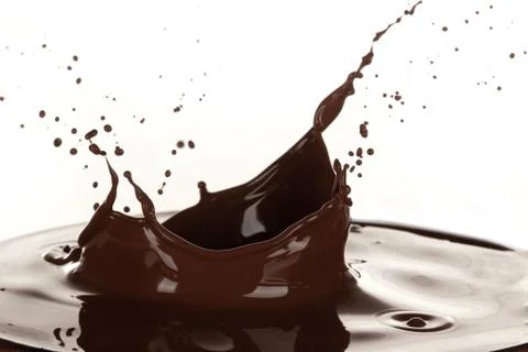 Splash of brownish chocolate Illustrazione stock