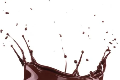 Splash of brownish chocolate Illustrazione stock