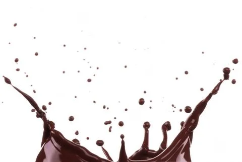 Splash of brownish chocolate Illustrazione stock