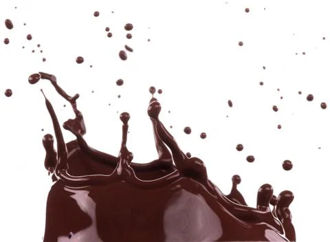 Splash of brownish chocolate Illustrazione stock
