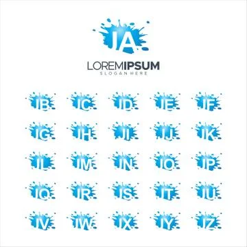 Splash Brush vector letter JA - JZ Logo Vector Illustration 10 EPS Stock Illustration