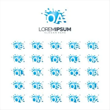 Splash Brush vector letter OA - OZ Logo Vector Illustration 10 EPS Stock Illustration