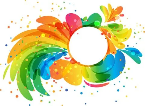 Splash circle frame Stock Illustration