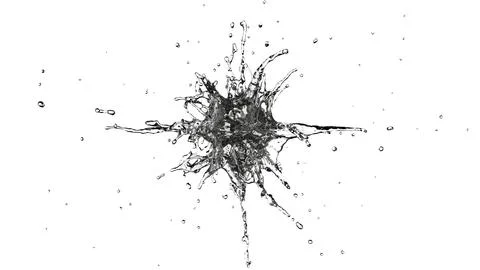 Splash Of Clear Liquid On White Background Stock Illustration