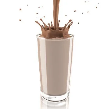 Splash of cocoa in a glass Stock Illustration