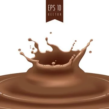 Splash of coffee or chocolate vector Stock Illustration