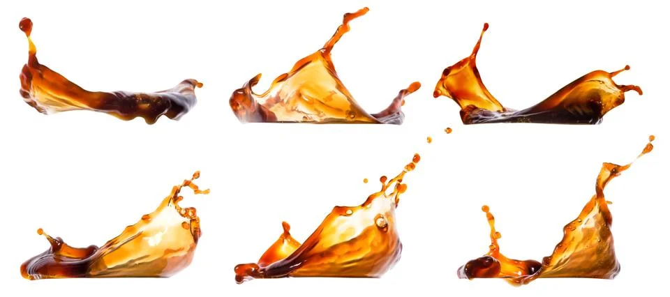 Splash coffee or cola Stock Photos