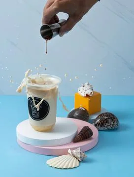 Splash coffee Stock Photos