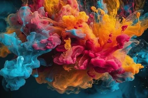 Splash of color ink. Abstract background Stock Illustration