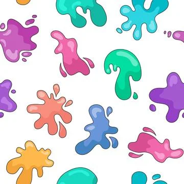 Splash colorful spot. Seamless pattern. Stock Illustration