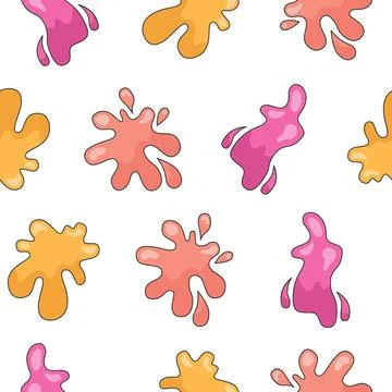 Splash colorful spot. Seamless pattern. Illustrazione stock