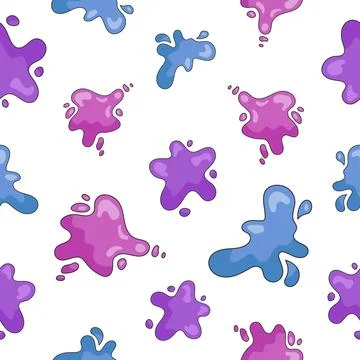 Splash colorful spot. Seamless pattern. Stock Illustration
