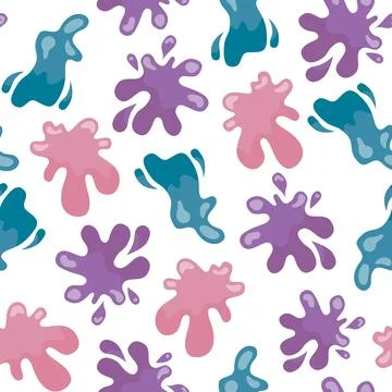 Splash colorful spot. Seamless pattern. Stock Illustration