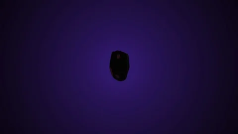 Splash of computer mouse. 3D animation. Objects spinning. Stock Footage 109196564