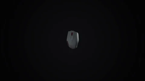 Splash of computer mouse. 3D animation. Objects spinning. Stock Footage 109196604