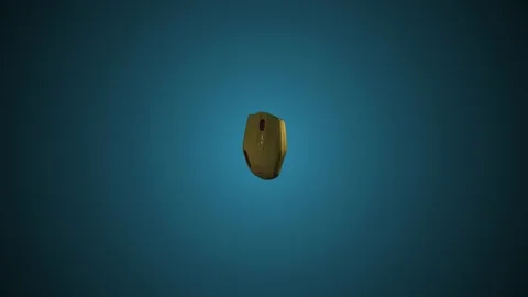 Splash of computer mouse. 3D animation. Objects spinning. Stock Footage 109196658