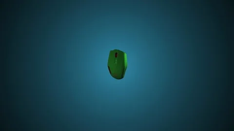 Splash of computer mouse. 3D animation. Objects spinning. Stock Footage 109196717