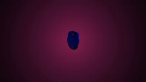 Splash of computer mouse. 3D animation. Objects spinning. Stock Footage 109196757