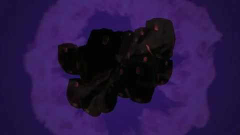 Splash of computer mouse. 3D animation. Objects spinning. Stock Footage 152869488