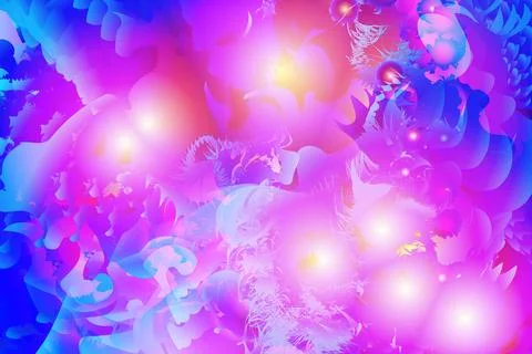 Splash creative horizontal vertical gradient colorful abstract floral Stock Illustration