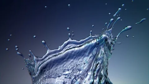 Splash crown water Stock Footage 78812765