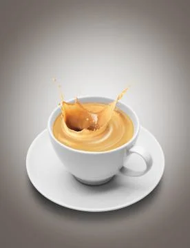 Splash in a cup Stock Photos