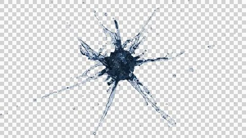 Splash of dark blue liquid Stock Illustration