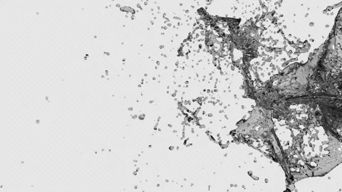 Splash of dark transparent liquid Stock Footage 312206223