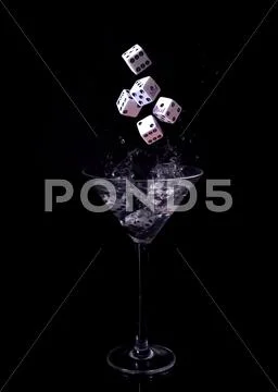 Splash Dice Stock Photos