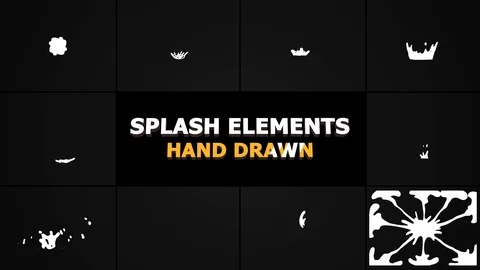 Splash Elements Stock After Effects