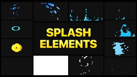 Splash Elements | After Effects After Effects stock