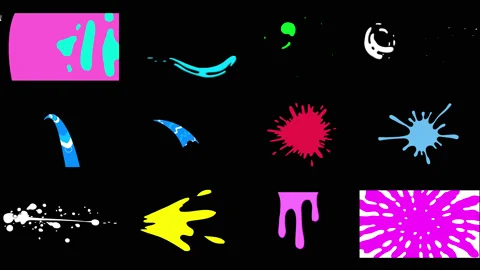 Splash Elements Motion Graphics Pack Stock Footage 132826093