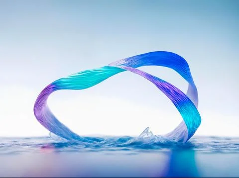 Splash fluid 3d illustration, 3d rendering Stock Illustration