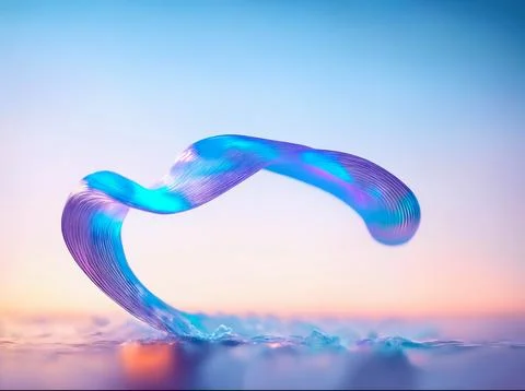 Splash fluid 3d illustration, 3d rendering Stock Illustration