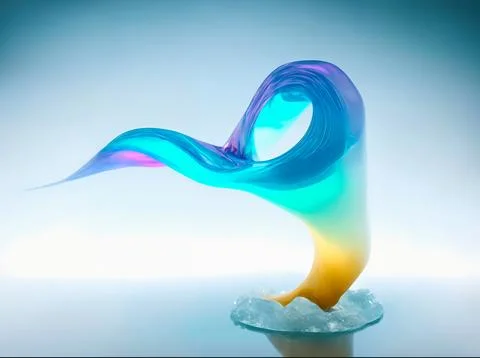 Splash fluid 3d illustration, 3d rendering Stock Illustration